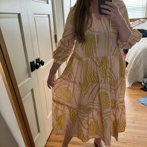 Anthro OPT DRESS tiered lightweight medium